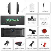 Thumbnail for XGODY 10.26 inch 4K Wireless CarPlay Android Auto Dash Cam - InspiredGrabs.com