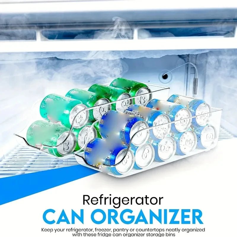 XL Refrigerator Soda Can Organizer Bin - InspiredGrabs.com