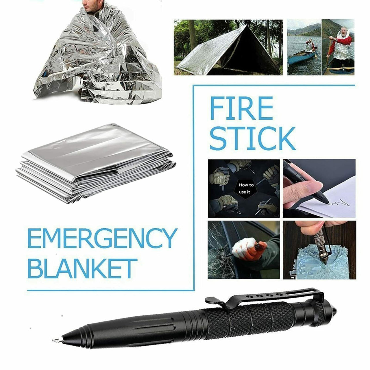 14-In-1 Outdoor Emergency Survival Kit Camping Hiking Tactical Gear Case Set Box - InspiredGrabs.com