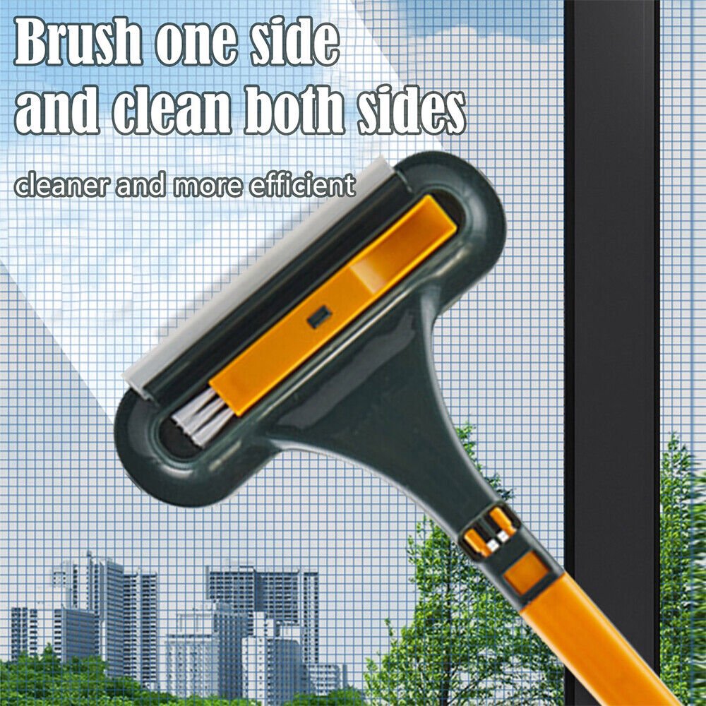 2-In-1 Glass Cleaning Brush Car Windshield Home Window Glass Universal Detachable Squeegee Wiper Portable Cleaner Brushes - InspiredGrabs.com