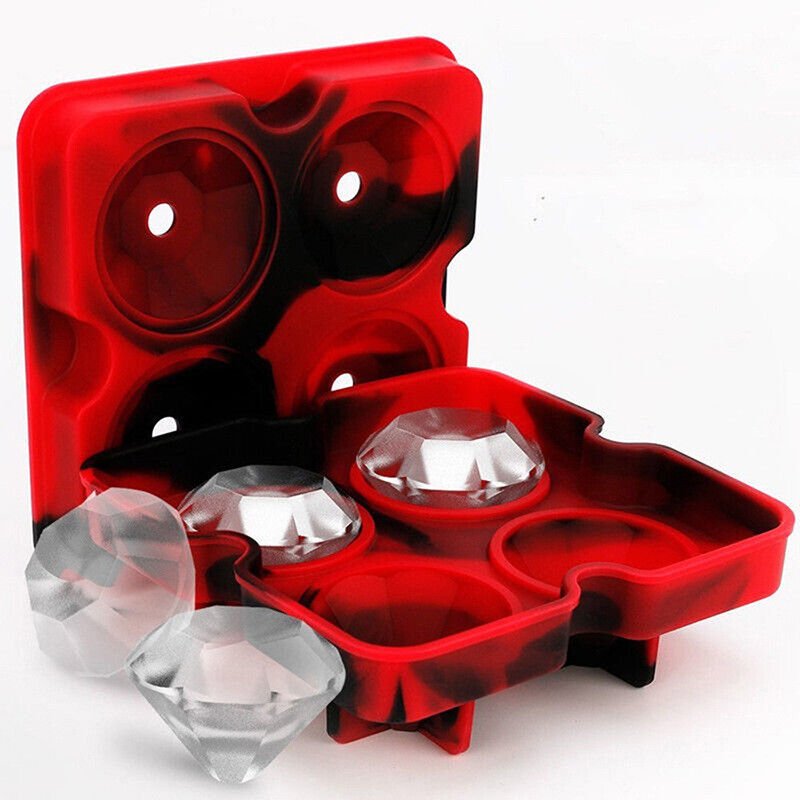 2-inch Round Ice Cube Ball Maker Tray Silicone Sphere Mold Whiskey Cocktails Funnel - InspiredGrabs.com