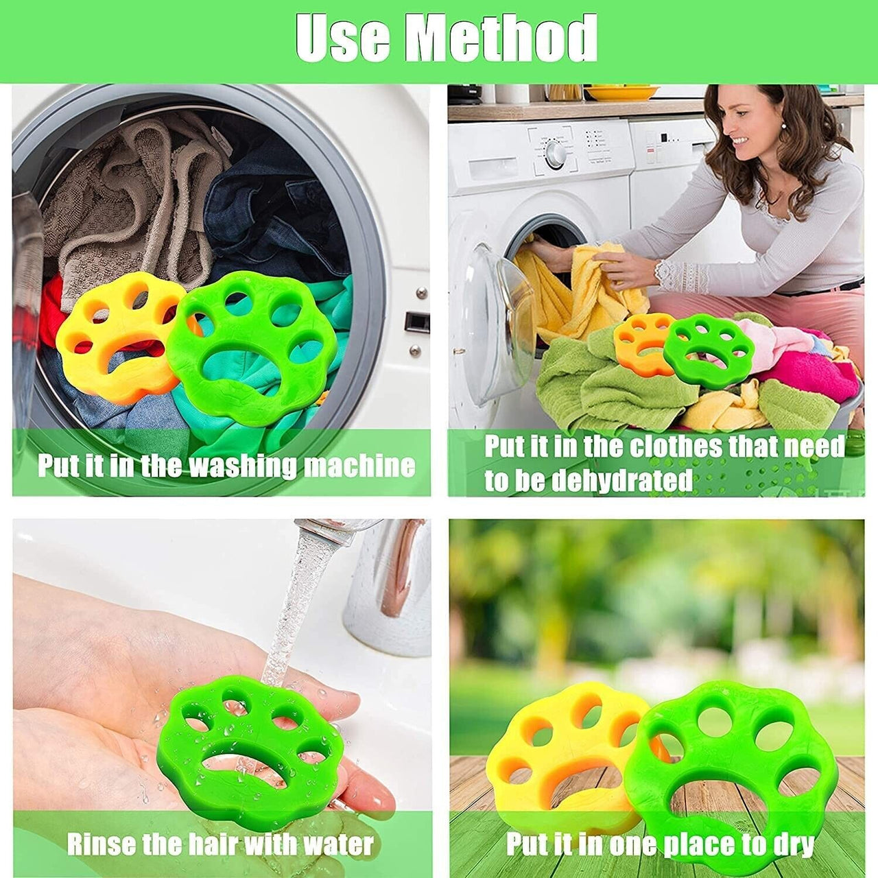 2-Pack Pet Hair Remover for Laundry Washing Machine Hair Catcher Pet Fur Catcher - InspiredGrabs.com