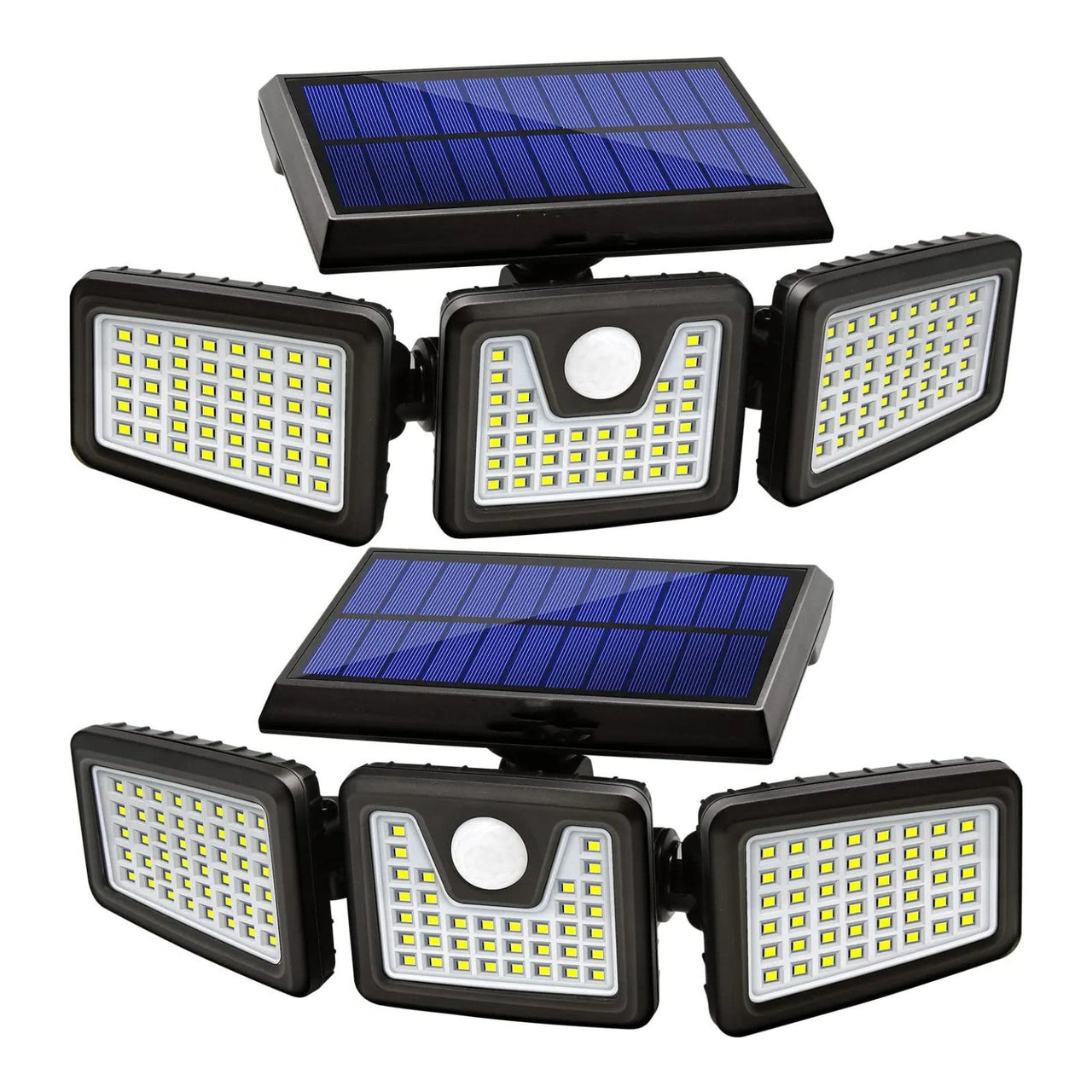 2-Pack Solar Lights Outdoor 128 LED 800LM Cordless LED Solar Motion Sensor Lights IP65 Waterproof Security LED Flood Light - InspiredGrabs.com