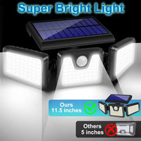 Thumbnail for 2-Pack Solar Lights Outdoor 128 LED 800LM Cordless LED Solar Motion Sensor Lights IP65 Waterproof Security LED Flood Light - InspiredGrabs.com