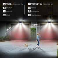 Thumbnail for 2-Pack Solar Lights Outdoor 128 LED 800LM Cordless LED Solar Motion Sensor Lights IP65 Waterproof Security LED Flood Light - InspiredGrabs.com