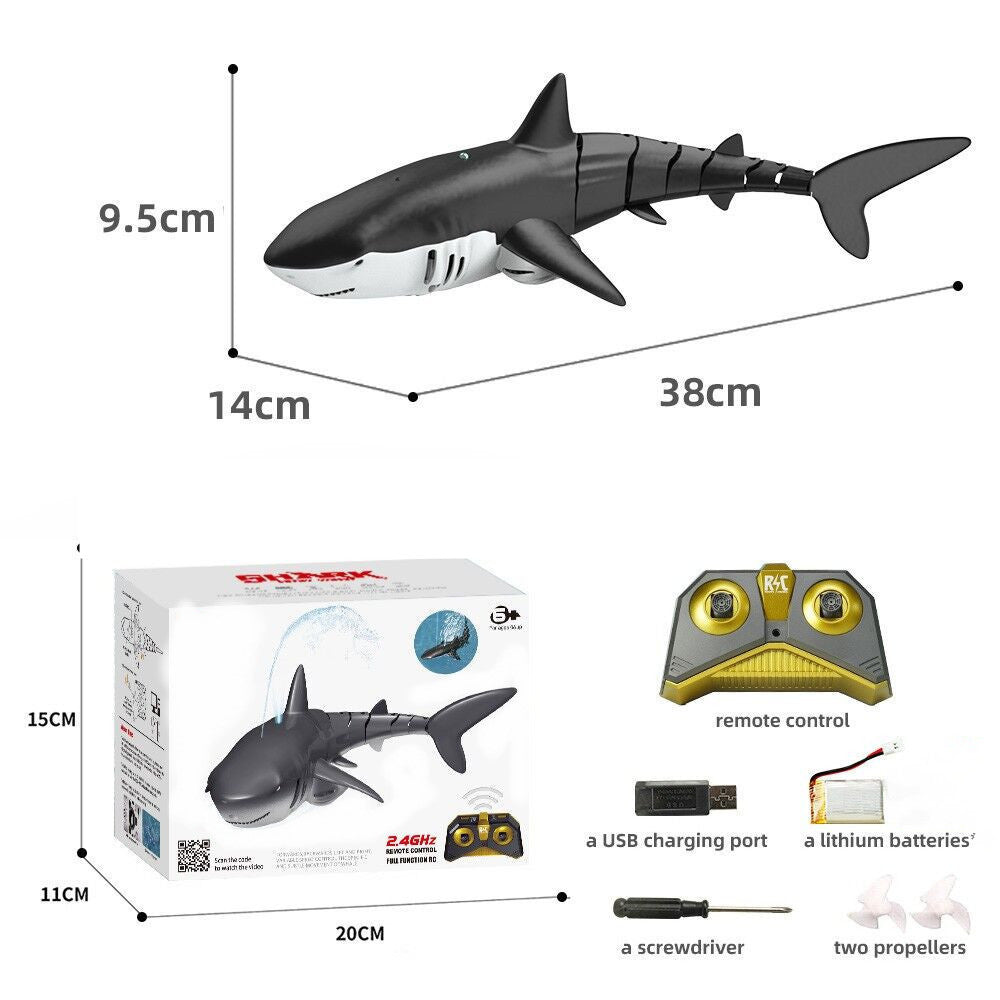 2.4G Remote Control Water Jet Shark Funny Water Spray Simulation Whale Animals Submarine Remote Control Fish - InspiredGrabs.com