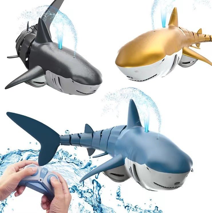 2.4G Remote Control Water Jet Shark Funny Water Spray Simulation Whale Animals Submarine Remote Control Fish - InspiredGrabs.com