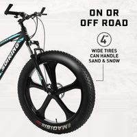 Thumbnail for 26-Inch 21-Speed High-Carbon Steel Frame, Beach And Snow Fat Tire Mountain Bike - InspiredGrabs.com