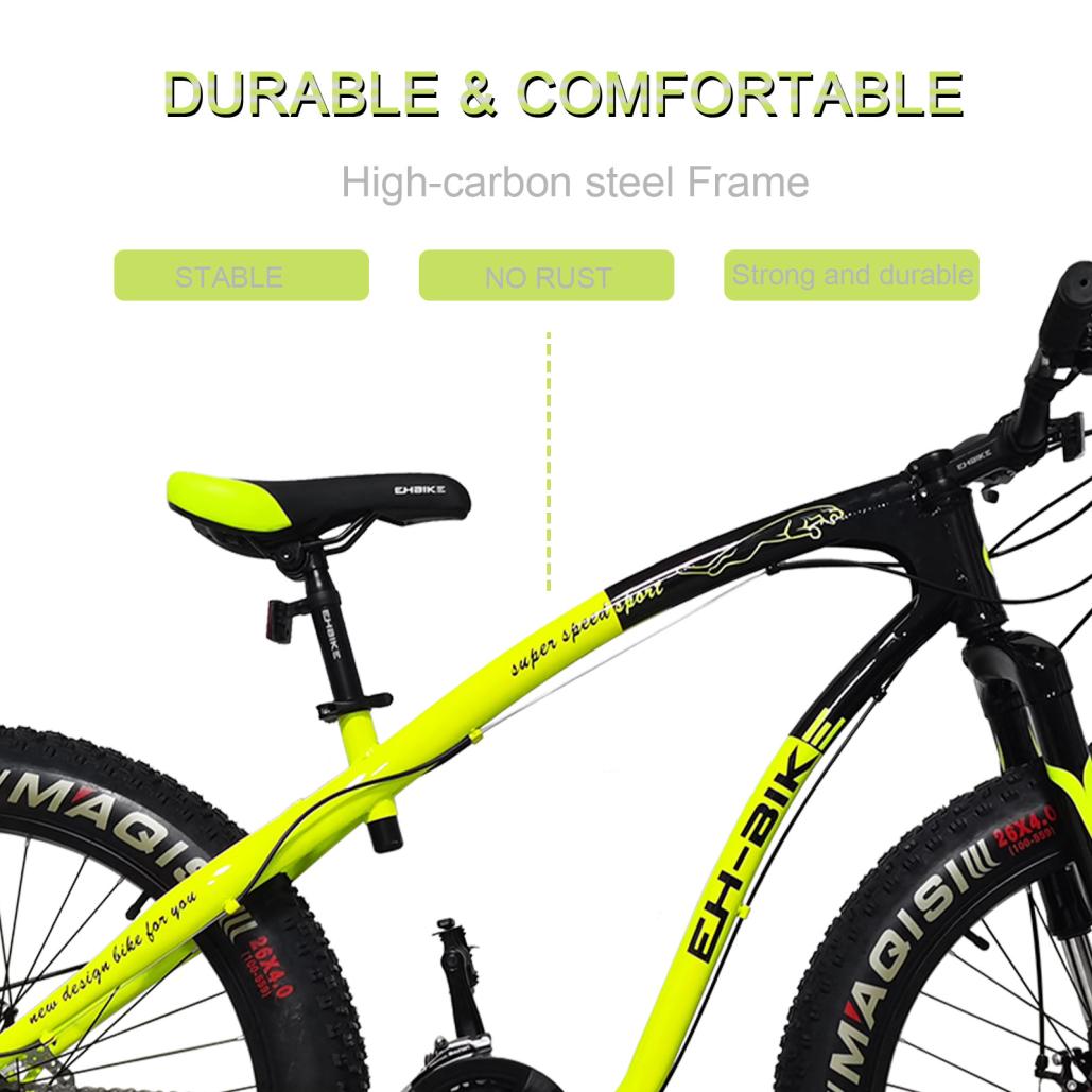 26-inch Fat Tire Off-Road Vehicle, 21-Speed Mountain Snow Bike - InspiredGrabs.com