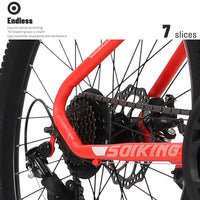 Thumbnail for 26 Inch Mountain Bike With 21 Speed Dual Disc Brakes Full Suspension Non-slip - InspiredGrabs.com