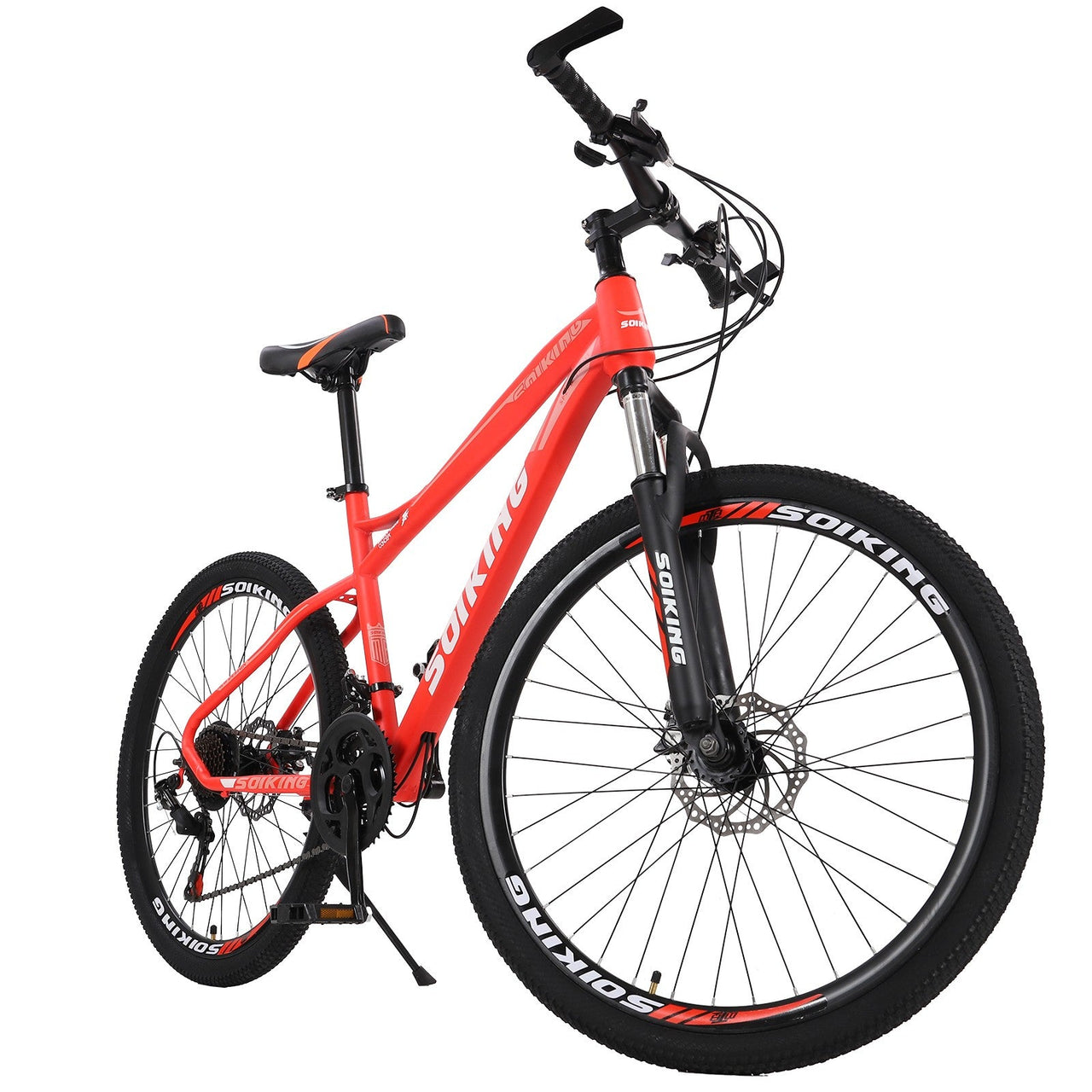 26 Inch Mountain Bike With 21 Speed Dual Disc Brakes Full Suspension Non-slip - InspiredGrabs.com