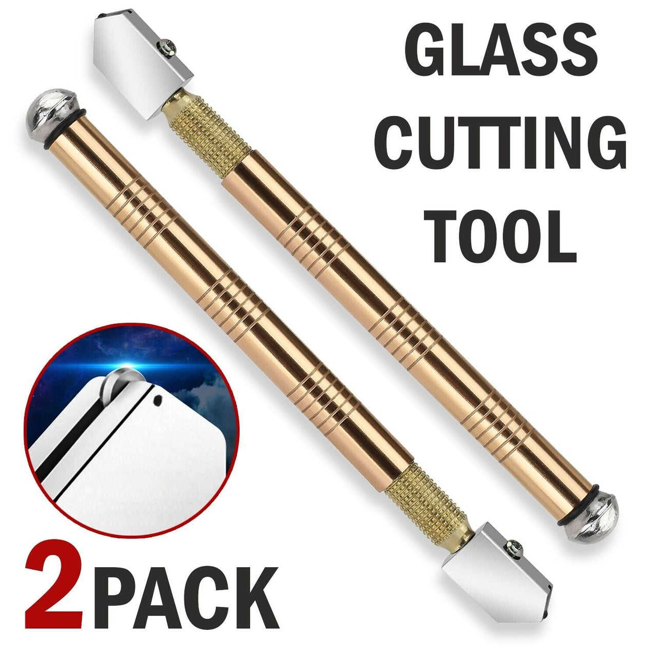 2Pcs Professional Glass Cutter Metal Carbide Precision Anti-skid Cutting Tools - InspiredGrabs.com