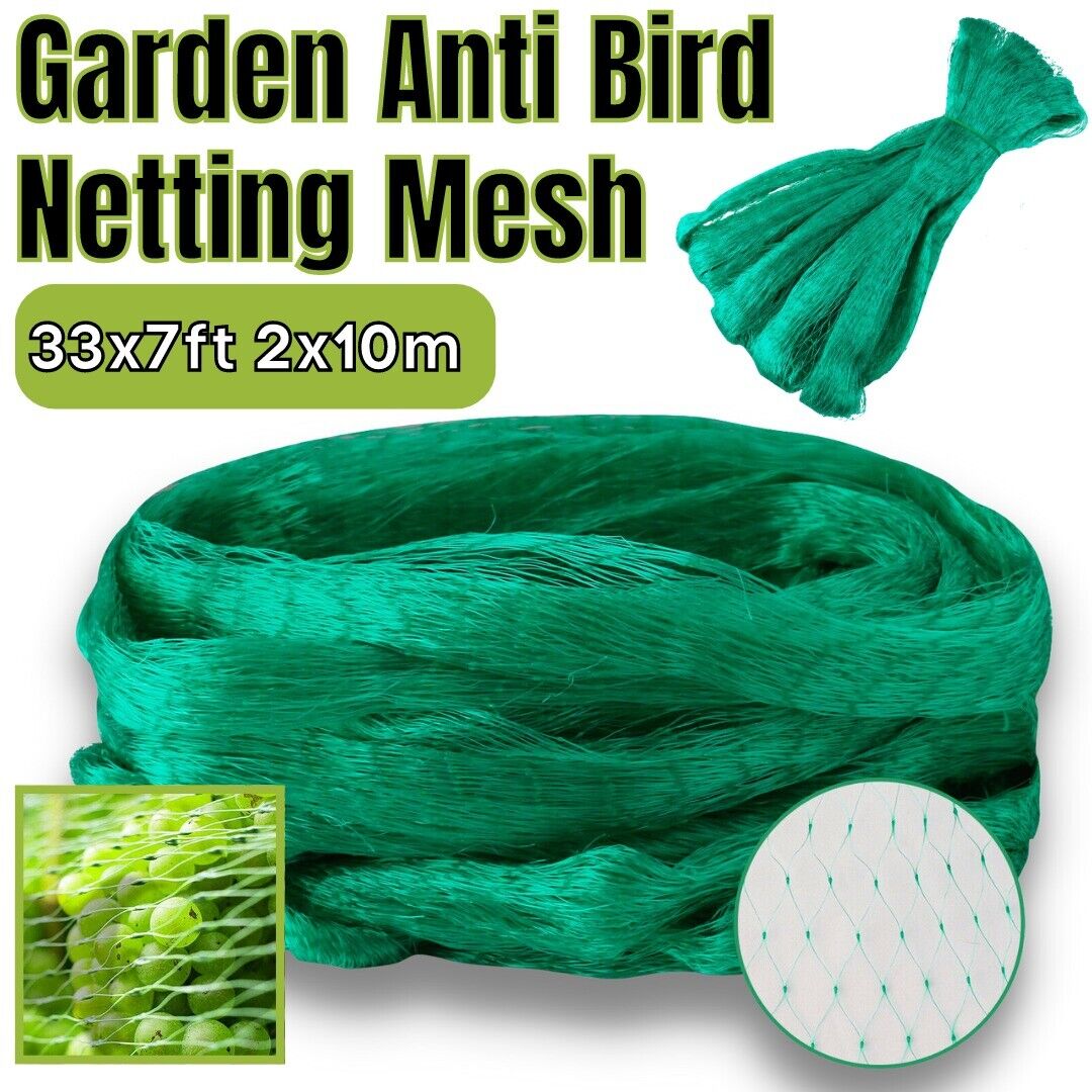 33-FT Anti-bird Netting Pond Net Protection Tree Crops Plants Fruits Garden Mesh - InspiredGrabs.com