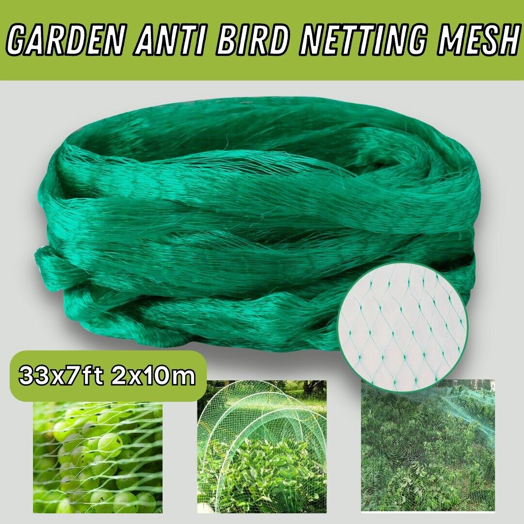 33-FT Anti-bird Netting Pond Net Protection Tree Crops Plants Fruits Garden Mesh - InspiredGrabs.com