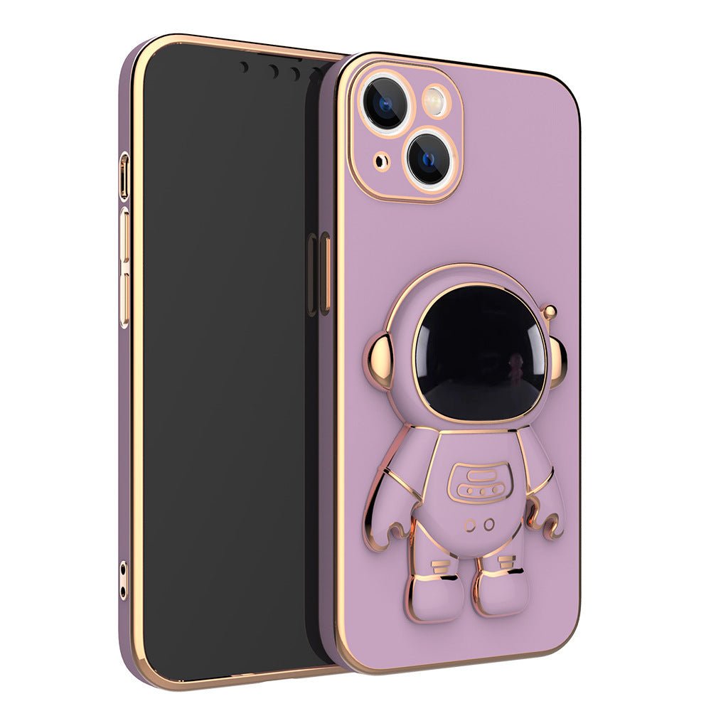 3D Astronaut Phone Case Anti-drop Electroplating Bracket - InspiredGrabs.com