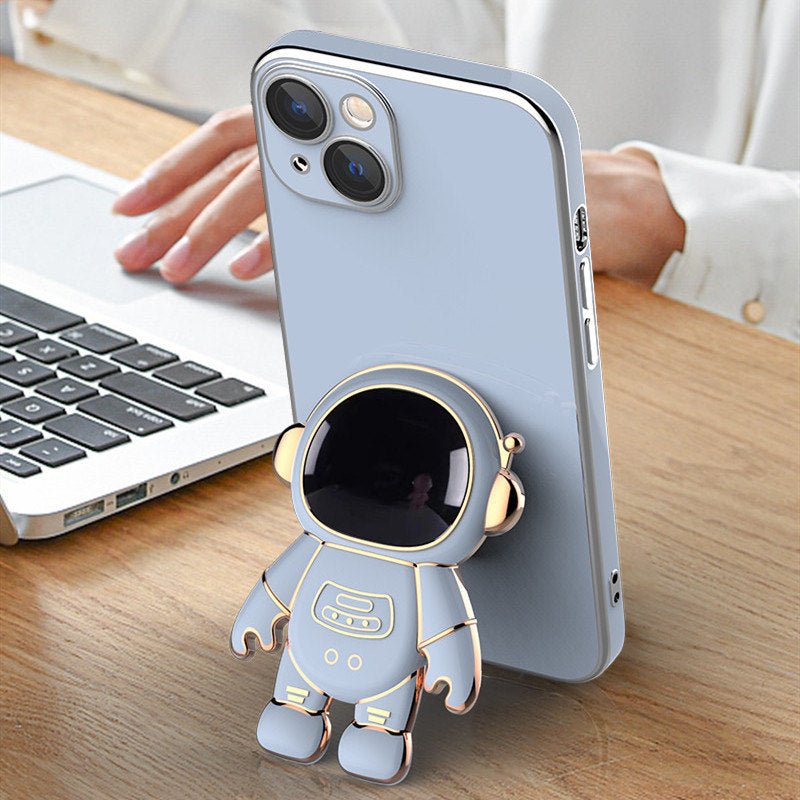 3D Astronaut Phone Case Anti-drop Electroplating Bracket - InspiredGrabs.com