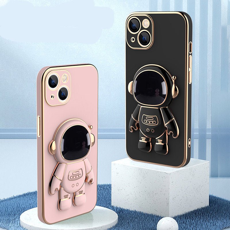 3D Astronaut Phone Case Anti-drop Electroplating Bracket - InspiredGrabs.com