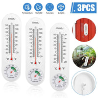 Thumbnail for 3PCS Wall Mount Thermometer Indoor Outdoor Garden Greenhouse Home Humidity Meter - InspiredGrabs.com