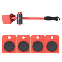 Thumbnail for 4-PCS Set Furniture Lifter Heavy-duty Furniture Mover Transport Moving System 4 Move Roller 1 Wheel Bar Lifting Hand Tool Set - InspiredGrabs.com