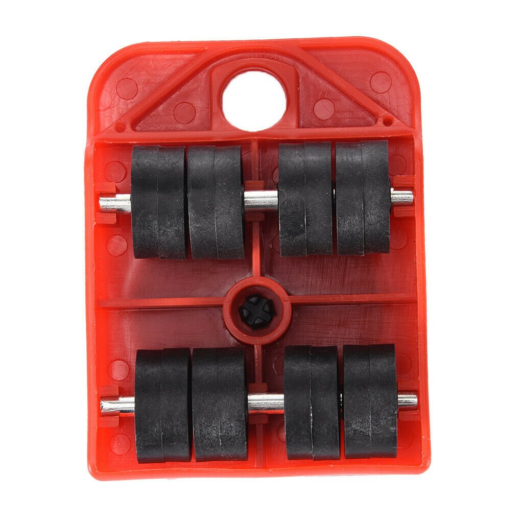 4-PCS Set Furniture Lifter Heavy-duty Furniture Mover Transport Moving System 4 Move Roller 1 Wheel Bar Lifting Hand Tool Set - InspiredGrabs.com