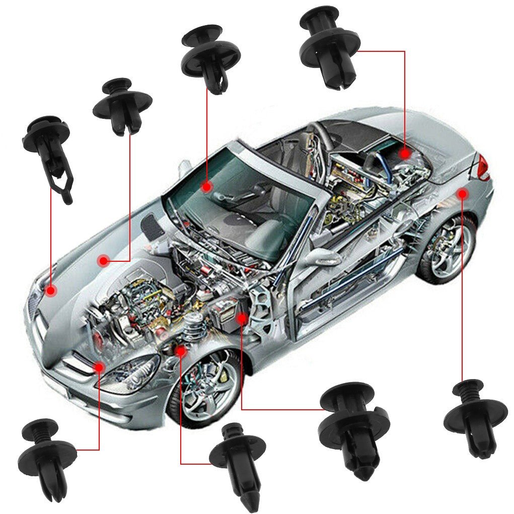 620Pcs Car Body Plastic Push Pin -Rivet Fasteners Trim Panel Moulding Auto Clips - InspiredGrabs.com