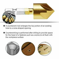 Thumbnail for 6Pcs Countersink Drill Bit Set 1 4 Hex Shank HSS Woodworking Pilot Screw Holes - InspiredGrabs.com