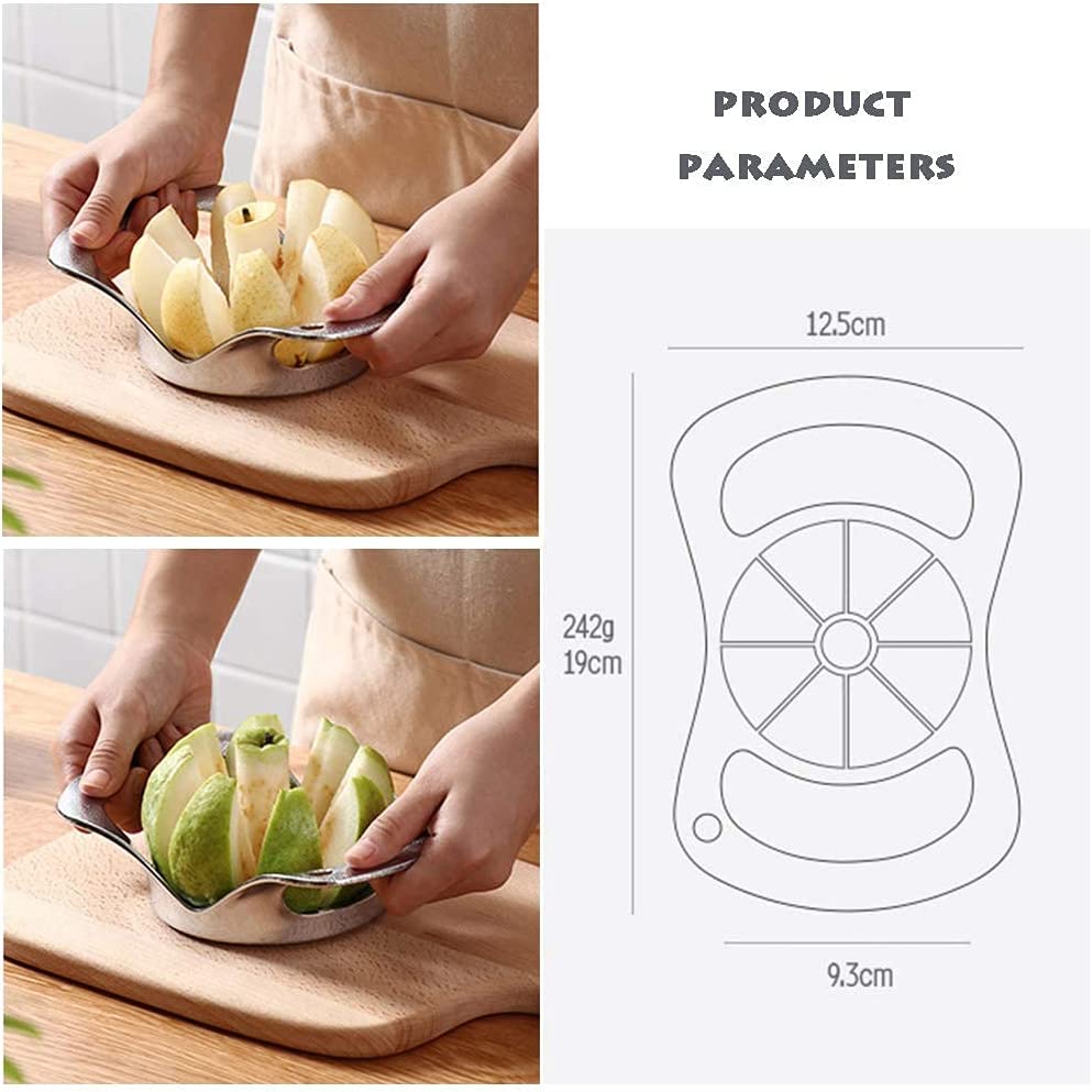 8-Blade Corer Tool And Slicer, Stainless Steel Ultra-Sharp Fruit Slicer For Pears, Dragon Fruit - InspiredGrabs.com