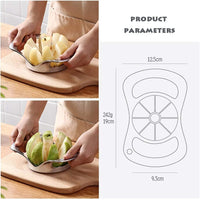 Thumbnail for 8-Blade Corer Tool And Slicer, Stainless Steel Ultra-Sharp Fruit Slicer For Pears, Dragon Fruit - InspiredGrabs.com