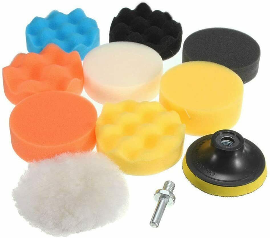 Car Buffing Pads Sponge Kit Polishing Set Bonnet Waxing Foam Seal Tool for Drill - InspiredGrabs.com