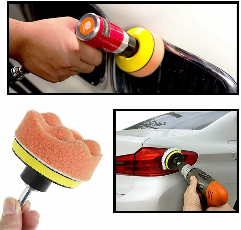 Car Buffing Pads Sponge Kit Polishing Set Bonnet Waxing Foam Seal Tool for Drill - InspiredGrabs.com