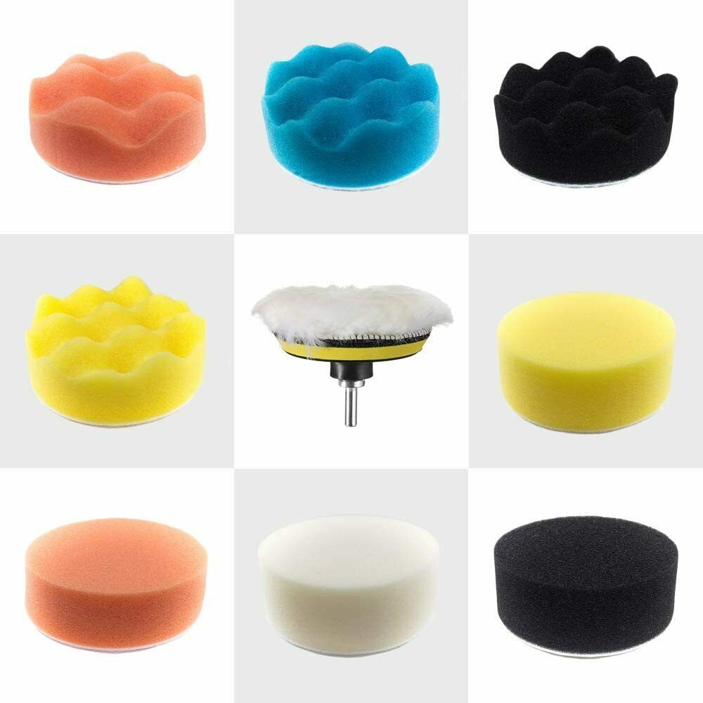 Car Buffing Pads Sponge Kit Polishing Set Bonnet Waxing Foam Seal Tool for Drill - InspiredGrabs.com