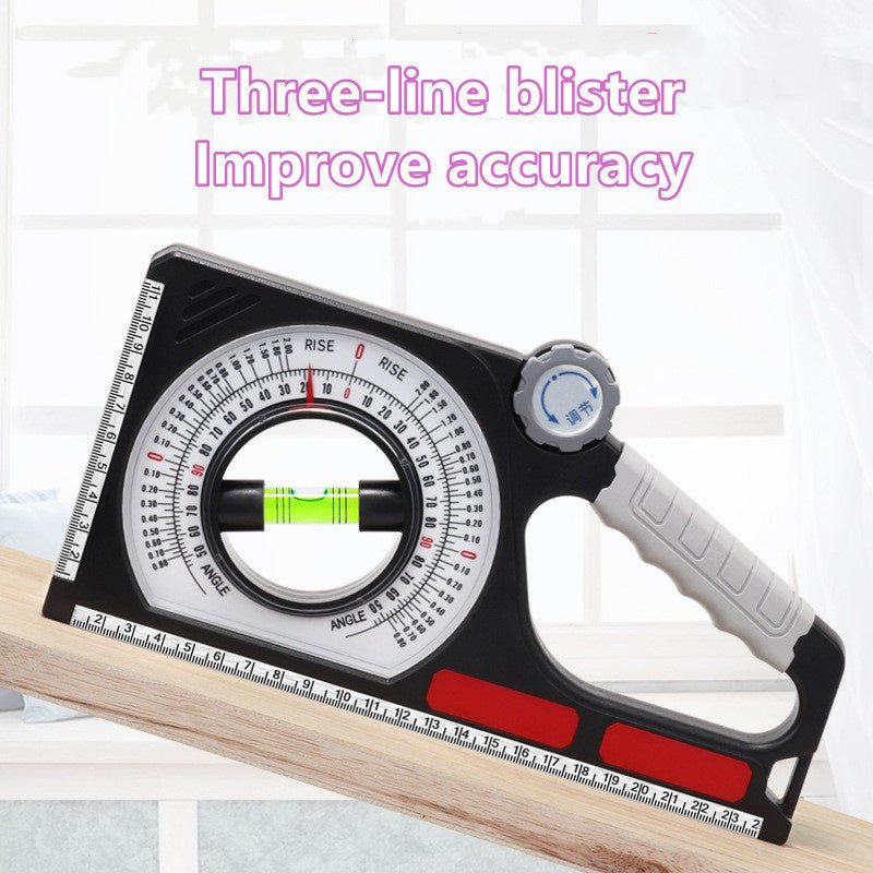 Achieve precise measurements with the high-precision, multi-function Slope Ruler Magnetic Level Measuring Instrument. - InspiredGrabs.com