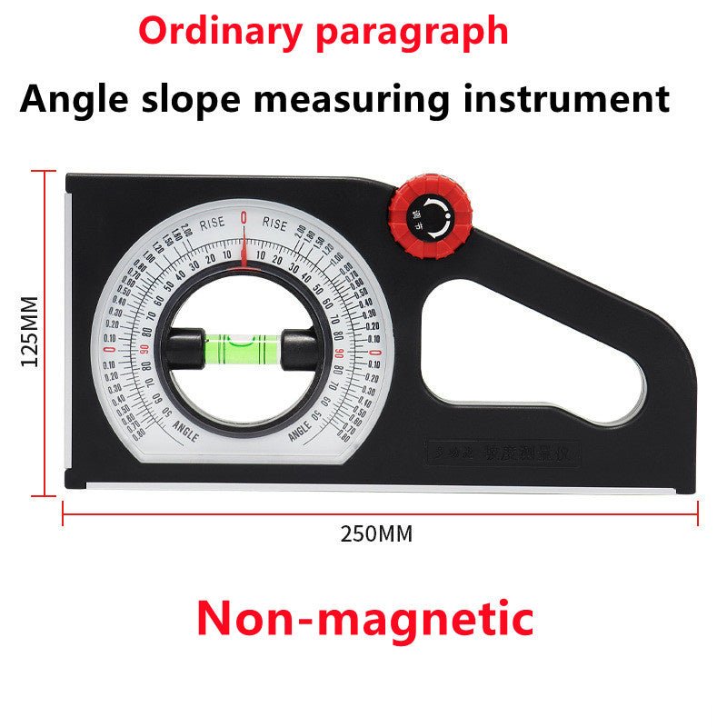 Achieve precise measurements with the high-precision, multi-function Slope Ruler Magnetic Level Measuring Instrument. - InspiredGrabs.com