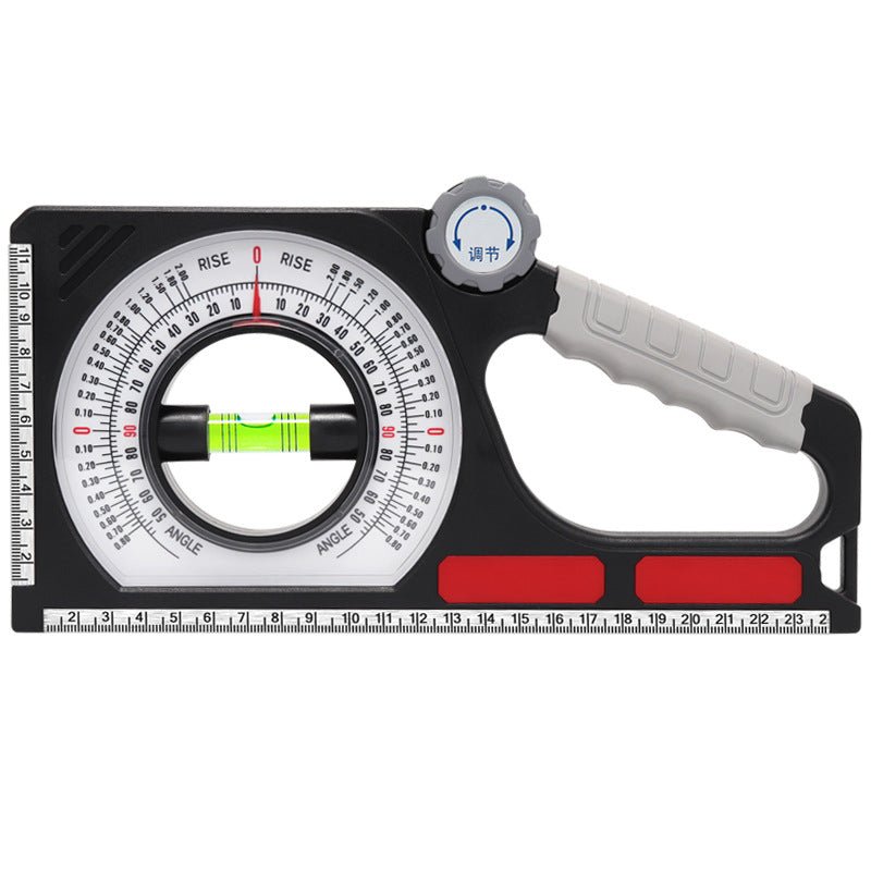 Achieve precise measurements with the high-precision, multi-function Slope Ruler Magnetic Level Measuring Instrument. - InspiredGrabs.com