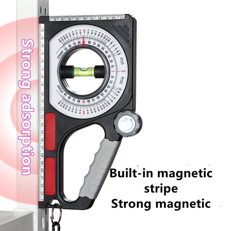 Achieve precise measurements with the high-precision, multi-function Slope Ruler Magnetic Level Measuring Instrument. - InspiredGrabs.com