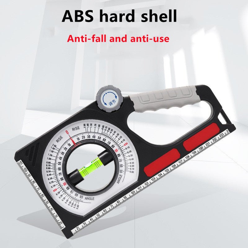 Achieve precise measurements with the high-precision, multi-function Slope Ruler Magnetic Level Measuring Instrument. - InspiredGrabs.com