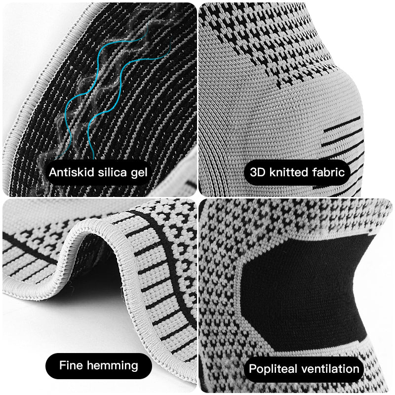 Compression Sports Silicone Spring Breathable Knee Pads - InspiredGrabs.com