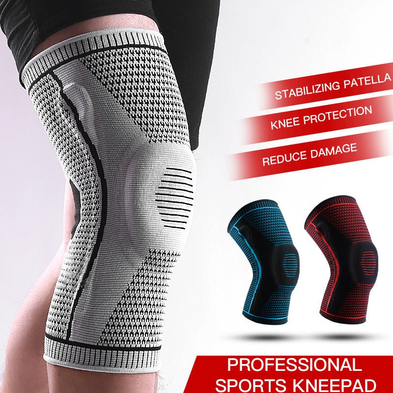 Compression Sports Silicone Spring Breathable Knee Pads - InspiredGrabs.com