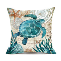 Thumbnail for Cushion Covers Sea Turtle Printed Throw Pillow Cases for Home Decor Sofa Chair Seat - InspiredGrabs.com