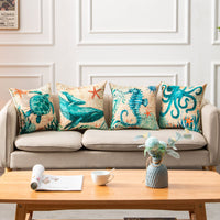 Thumbnail for Cushion Covers Sea Turtle Printed Throw Pillow Cases for Home Decor Sofa Chair Seat - InspiredGrabs.com