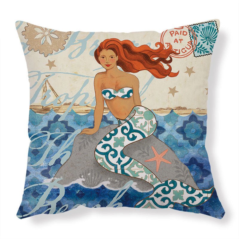 Cushion Covers Sea Turtle Printed Throw Pillow Cases for Home Decor Sofa Chair Seat - InspiredGrabs.com