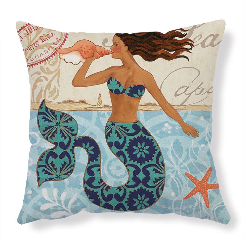 Cushion Covers Sea Turtle Printed Throw Pillow Cases for Home Decor Sofa Chair Seat - InspiredGrabs.com