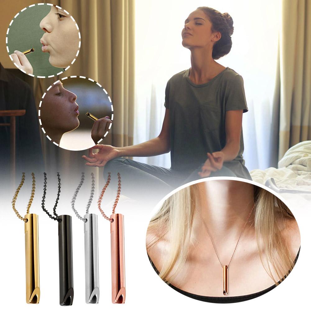 Adjustable Breathing Relief Necklace - Stainless Steel Decompression Accessory for Stress Reduction - InspiredGrabs.com