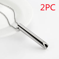 Thumbnail for Adjustable Breathing Relief Necklace - Stainless Steel Decompression Accessory for Stress Reduction - InspiredGrabs.com