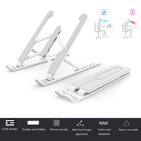 Thumbnail for Adjustable Non-slip Laptop Stand Support Holder Base Riser 6 Gears Height Notebook Cooling Stand Portable for 11-17 inch Tablet - InspiredGrabs.com