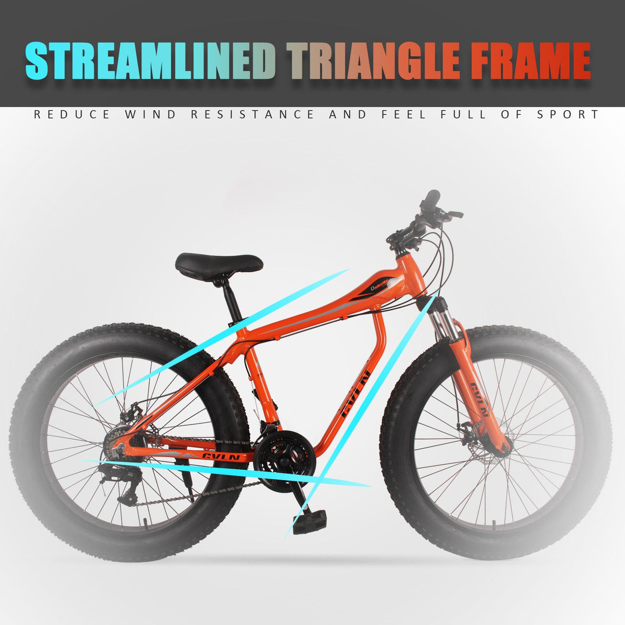 Fat Tire Bike For Mountain/Snow/Road, 26-Inch Wheels, 21-Speed, Aluminum Frame - InspiredGrabs.com