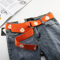 Thumbnail for Beautiful Daisy Print Nylon Canvas Belt - InspiredGrabs.com