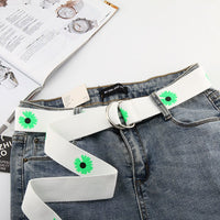 Thumbnail for Beautiful Daisy Print Nylon Canvas Belt - InspiredGrabs.com