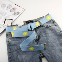 Thumbnail for Beautiful Daisy Print Nylon Canvas Belt - InspiredGrabs.com