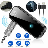 Thumbnail for Bluetooth 5.0 2in One Transmitter Receiver Car Wireless Audio Adapter USB 3.5mm Aux - InspiredGrabs.com